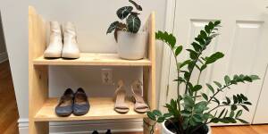 Photo: Lean-to Shoe stand